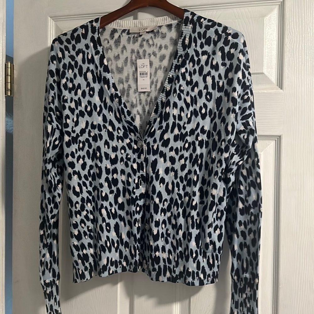 Leopard print Loft cardigan